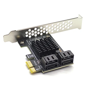 SATA PCI-e Adapter 4 Porta SATA 3.0, PCIe x1 GEN3 Placa de Expansão de Cartão SATA 3 III PCI e PCI Express Converter ASMedia ASM1064