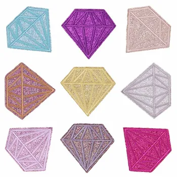 Shinning Patches de Bordados de Diamantes Thermoadhesive Pano de Adesivos Coloridos Gem de Ferro sobre o Patch de Sacos de Vestuário de DIY de Costura Suprimentos