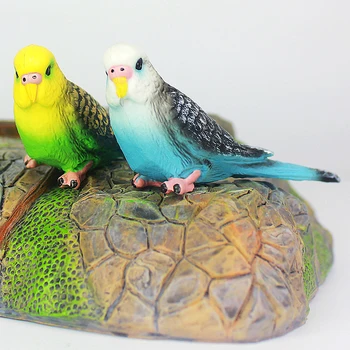 Simulação De Papagaio Periquito Paisagem Em Miniatura Ornamento Modelo Animal De Gramado Estatueta Artificial Fotografia De Aves Adereços