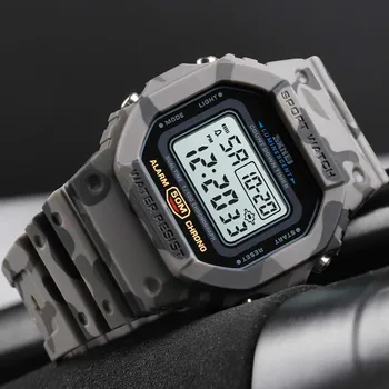 SKMEI 1628 Relógio do Esporte Digital Homens 2 Contagem de Tempo para Baixo Mens Relógios de pulso de Moda Retrô, Masculino Relógios reloj hombre