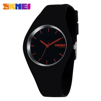 SKMEI Mulheres Relógios de Homem Pulseira de Silicone, 3Bar Impermeável Relógio de Quartzo de Pulso, Para Senhora, Moda Casual Relógio Feminino Presente 9068