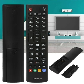 Smart Controle Remoto sem Fio ABS Substituição de 433 MHz Televisão Remoto Universal para LG AKB74915324 LCD LED TV Controlador de Preto
