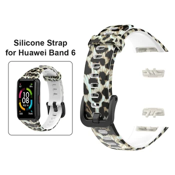 Smart Relógio de Pulseira Ajustável de Silicone Macio Bracelete Pulseira de Relógio Pulseira para Huawei de Banda de 6 Pro/Huawei de Banda de 6/Banda de Honra 6