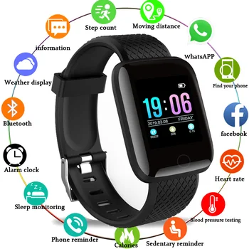 Smart Watch Pressão Arterial Smartwatch as Mulheres da Praça do Relógio Monitor de Fitness Tracker Reloj Inteligente Mujer de Desporto Para o Android Ios