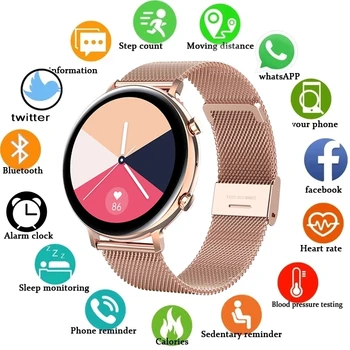 Smartwatch Mulher Inteligente Pulseira de Chamada Bluetooth Smart Watch 2021 ECG PPG Monitor de Ritmo Cardíaco e a Pressão Arterial para Samsung IPhone