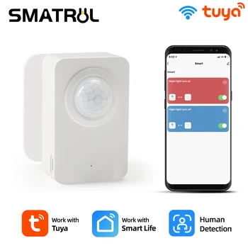 SMATRUL Tuya wi-Fi PIR Sensor de Movimento do Corpo Humano de Movimento Detector de Infravermelho da UE sem Fio Smart Vida APP Home Security Sistema de Alarme
