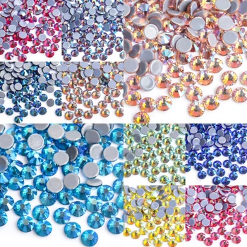 SS6-SS30 Multi-cor Cristal AB Quente do reparo do cristal de rocha de Cristal Super Glitter, Strass Ferro Em Strass Para a Arte do Prego de Tecido de Vestuário
