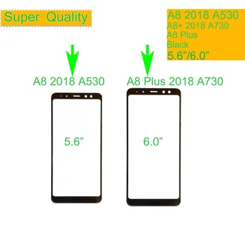 Substituição Para Samsung Galaxy A8 Além de 2018 A530 A730 Tela de Toque do Painel Frontal de Vidro Exterior LCD Com Lente OCA Cola