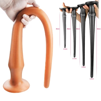 Super Longo Silicone Líquido Plug Anal Dildos Estimular O Ânus Do Vagina Dilatador Anal Sexo Anal Brinquedos Plug Anal Masturbação Para As Mulheres