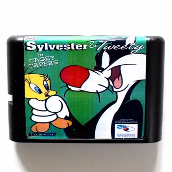 Sylvester E piu-piu 16 bits MD Cartão de Jogo Para o Sega Mega Drive Para Gênesis