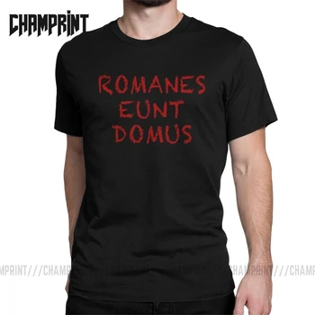 T-Shirt masculina Romanos Ir para Casa Humor 100% Algodão Tees Romani Ite Domum Romanes Eunt Domus Monty Python Brian T-Shirt Tops Original