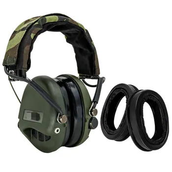 Tactical Airsoft MSASORDIN Fone de Caça Eletrônico de Proteção Auditiva Redução de Ruído de Tiro Tático Fone de ouvido+Gel Era Pad