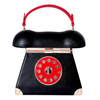Telefone antigo em Forma de Mulher bolsas e Bolsas Designer Festa de Embreagem Elegante Saco de Ombro Feminino de Couro de Saco Crossbody Totes