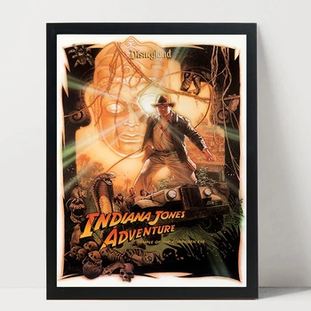 Templo do Proibido Olho Atração da Disneyland Sinal Cartaz Impressão de Disney Indiana Jones Adventureland Tela de Pintura, Arte de Parede