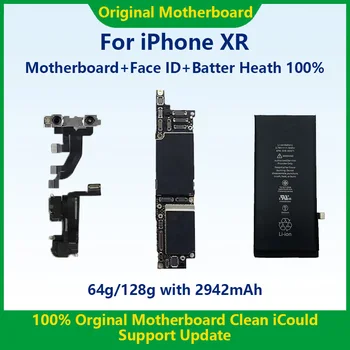 Totalmente Testado Autêntica placa-Mãe Para o iPhone XR+ID Face Original+Bateria de Três peças de Conjunto Desbloqueado Limpo iCloud Frete Grátis