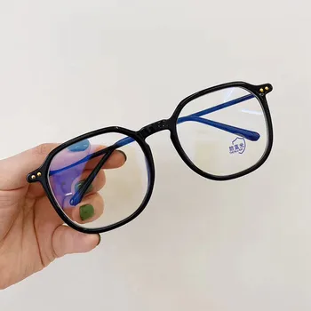 TR90 Anti Luz Azul Óculos de Armação Homens Jogo de Óculos de Computador Óculos Anti-Brilho Óculos Mulheres Rodada Limpar Lente de Óculos