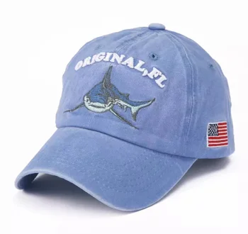 Tubarão Bandeira Americana Homens de Boné de Beisebol Animais dos desenhos animados de Snapback Chapéu de hip-pop Casual EUA Chapéu Retro Trucker Hat