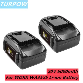 Turpow 20V 6000mAh WA3525 Substituição da Bateria do Li-íon Para a WORX WA3742 WG155 WG160 WG255 WG545 WA3520 WA3525 WA3760 WA3553