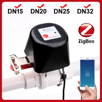 Tuya ZigBee Smart Controle sem Fio de Água a Gás Válvula de Casa Inteligente de Automação de Válvulas de Controle para Gás de Trabalho com o Alexa,o Google Assistente