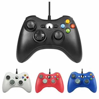 USB com Fio controle de jogo para Xbox 360 /Slim Controlador para o Windows 7/8/10 Microsoft PC Controlador de Suporte para Jogo de Vapor