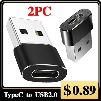 USB Tipo C Adaptador USB 2.0 OTG Tipo-C, com Conector Fêmea de Carregamento de Transferência de Dados para o iPhone, iPad Xiaomi Huawei USB Samsung Adaptador