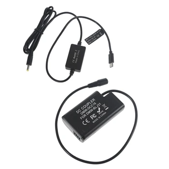USB Tipo C Cabo para DMW-BLJ31 Fictício Bateria DMW-DCC16 para S1 S1H S1R Câmeras Q9QC