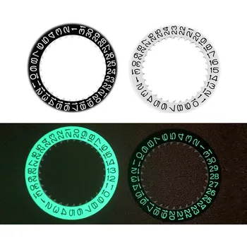 Verde Luminoso Data de Disco para NH35 Movimento Modificada Parte Relógio Calendário Disco Relógios Acessórios