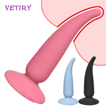 VETIRY Plug Anal em Silicone Plug anal Sexo Anal Brinquedos para as Mulheres, os Homens Com Ventosa G-spot Massagem Masturbador Feminino Macio Produtos do Sexo