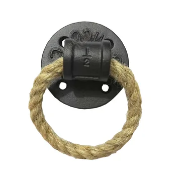 Vintage Americana 1.26 polegadas de drop anel da gaveta puxadores de corda de cânhamo negro bronze closet lidar com puxadores de Armário de lidar com Hardware da Mobília