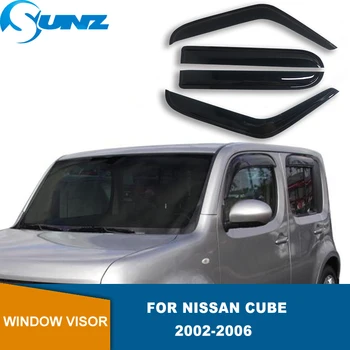 Visor porta Para Nissan Cube 2002 2003 2004 2005 2006 Fita-no WeatherShields Sol, Chuva Guardas Defletores Janela de Toldos&abrigos