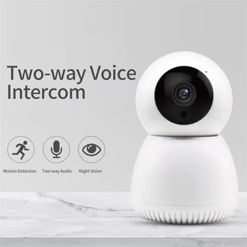 Visão Noturna Smart Câmera De Vigilância De Áudio De 2 Vias Sem Fio Wi-Fi Câmera De Detecção De Movimento Inteligente-Sistema De Segurança Interna Da Casa
