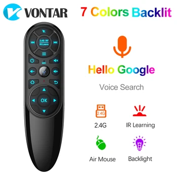 VONTAR Q6 Pro de Voz, Controle Remoto 2.4 G sem Fio de Ar Mouse Giroscópio de Aprendizado IR para a caixa de tv Android H96 X96 Max Plus X96 mini