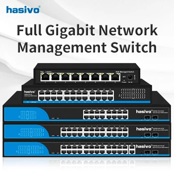 Web Managed Gigabit Switch Ethernet com 8/16/24 Porta