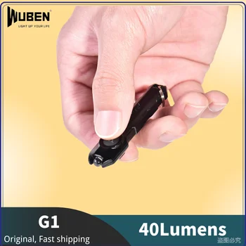 WUBEN G1 Mini Keychain do DIODO emissor de Lanterna Recarregável USB Luz 40 lumens IP65 Impermeável do ECD, a Tocha de Luz para o Exterior
