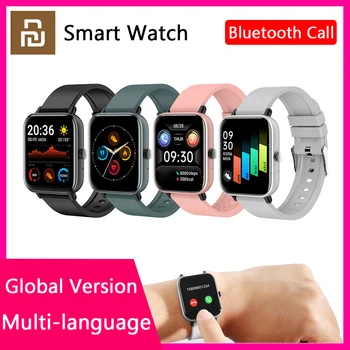 Youpin Versão Global Smart Relógio De Pulseira De Homens, Mulheres, Esporte Bluetooth Chamada Heart Rate Monitor De Sono Smartwatch Para A Apple Xiaomi