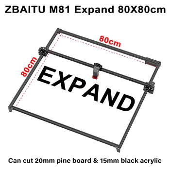 ZBAITU M81 80x80cm baixo-relevo da Área de CNC Laser, Gravador, Máquina de Ar Assistido 80/100W Módulo Laser Cabeça de Gravura de Máquina de Corte