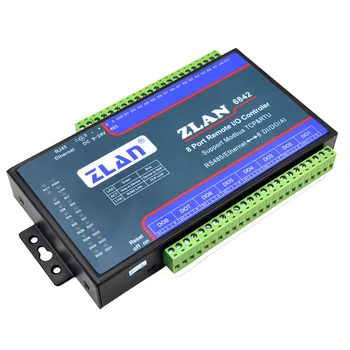 ZLAN6842 RS485 Ethernet RJ45 de 8 canais DI IA FAZER RS485 Modbus módulo de e/S RTU de coletores de dados remota controlador de placa de módulo