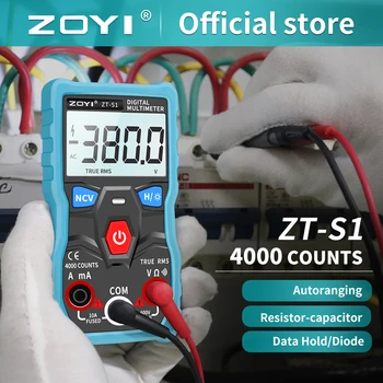 ZOYI S1/2/3 Multímetro Digital testador autorange True rms automotriz Mmultimetro com NCV luz de fundo do LCD Lanterna, como RM403B