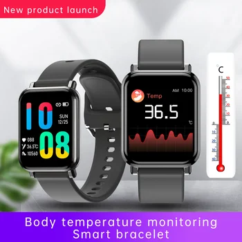 ZW18 Smartwatch 2020 IP67 Impermeável frequência Cardíaca Pressão Arterial Assistir Full Touch Temperatura do Corpo Relógio Smart Watch Dropshipping