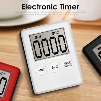 Ímã de Cozinha Temporizadores LCD Tela Digital Timer de Cozinha Praça de Cozedura Temporizador de Contagem Regressiva do Relógio com Alarme Para Cozinhar