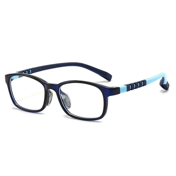 Óculos com armação Menino Menina Garoto Anti-Luz Azul de Óculos de Prescrição Miopia de vidro TR90 Retro luz Ultra Crianças Óculos