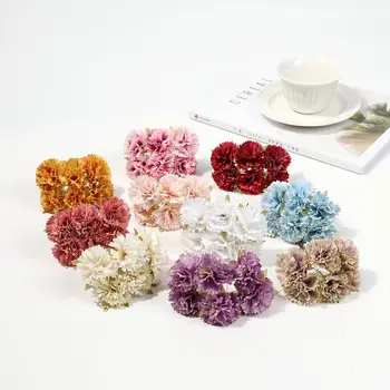6Pcs de Seda Artificial Flor da Rosa Peônia Buquê Para Casamento Decoração DIY do Dia dos Namorados de Coroa de flores, Buquê de Flores, Decoração de Parede
