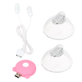 Bomba de leite e Aumentar o Peito do Massager do Mamilo Otário Vibrador Brinquedos Sexuais para as Mulheres De 10 Frequências USB de Recarga Massageador do Clitóris