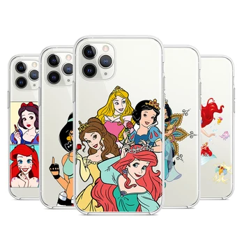 Disney Princess Para o iPhone da Apple 14 13 12 11 mini 8 7 6 6 XR XS X 5 de 5 anos SE 2020 Pro Max Plus Transparente da caixa do Telefone