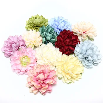 Novas Flores Artificiais em Seda Crisântemo Cabeças de Flores de Festa Decoração de Casamento Simulação de Falso Flor Decoração de Casa 10cm